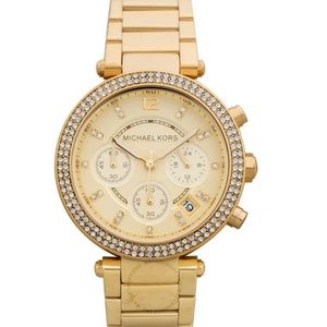 Michael Kors Chronograph Champagne Dial Ladies Watch 39MM